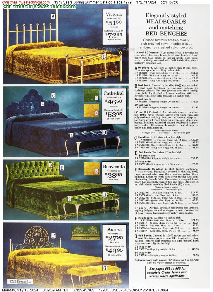 1973 Sears Spring Summer Catalog, Page 1279