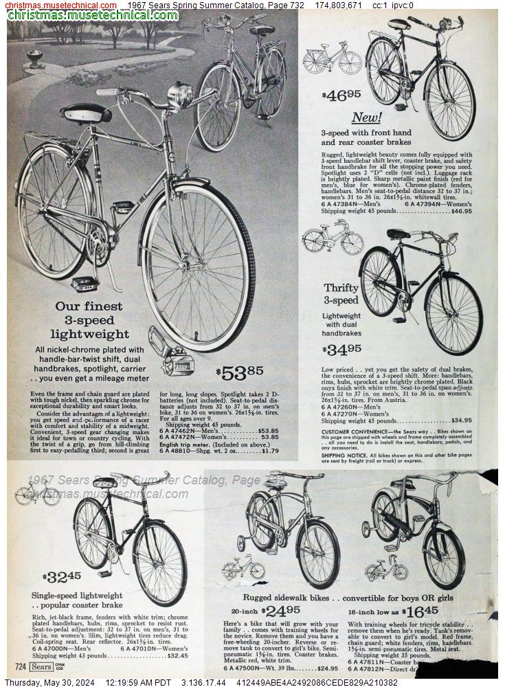 1967 Sears Spring Summer Catalog, Page 732