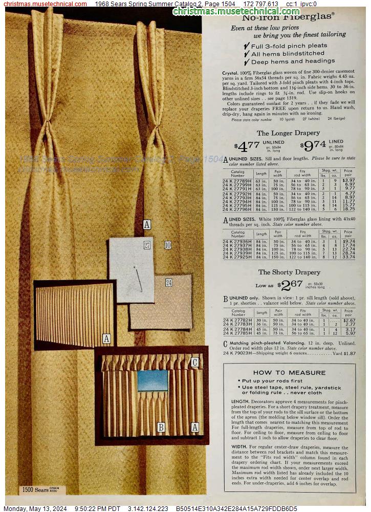 1968 Sears Spring Summer Catalog 2, Page 1504