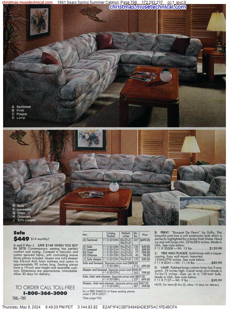 1991 Sears Spring Summer Catalog, Page 788