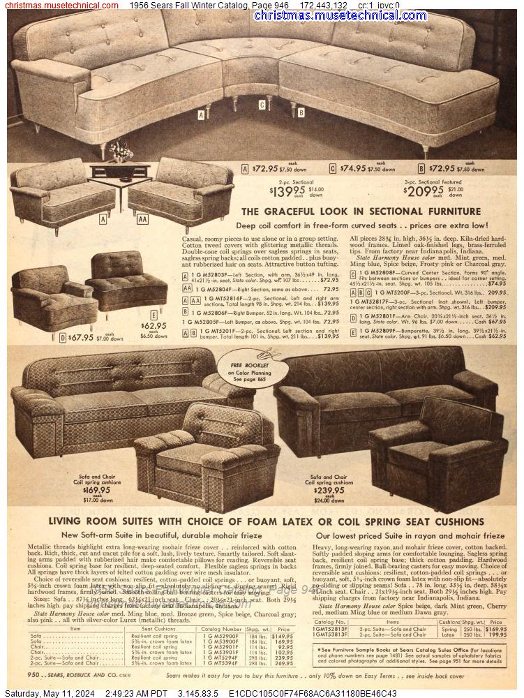 1956 Sears Fall Winter Catalog, Page 946