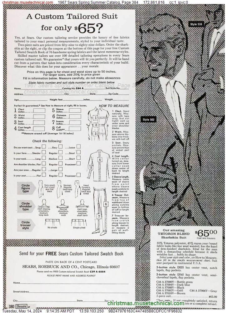 1967 Sears Spring Summer Catalog, Page 384
