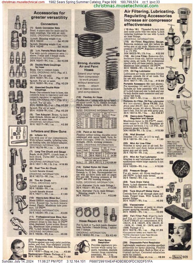1982 Sears Spring Summer Catalog, Page 909