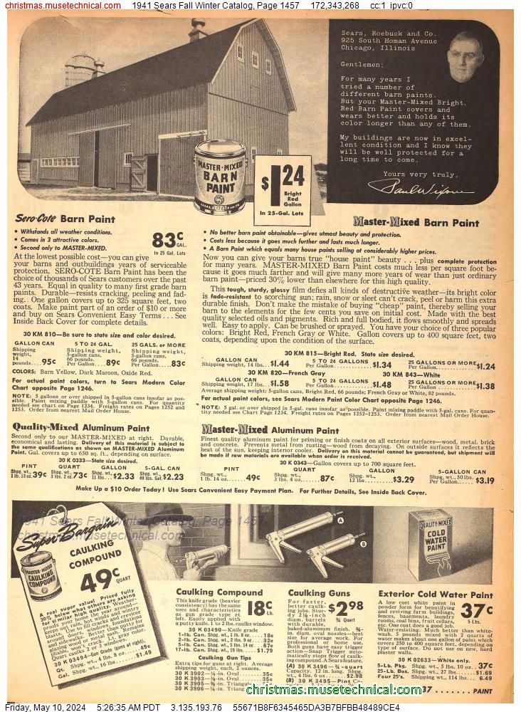 1941 Sears Fall Winter Catalog, Page 1457