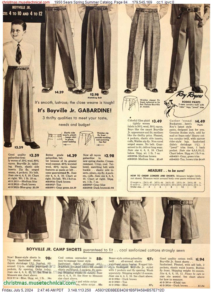 1950 Sears Spring Summer Catalog, Page 84