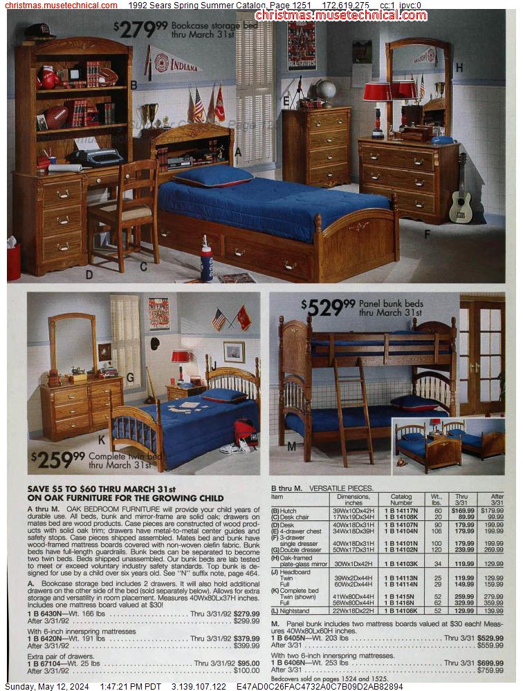 1992 Sears Spring Summer Catalog, Page 1251