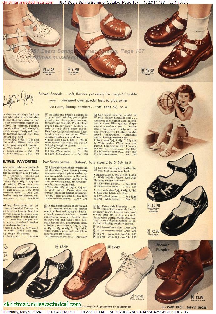 1951 Sears Spring Summer Catalog, Page 107