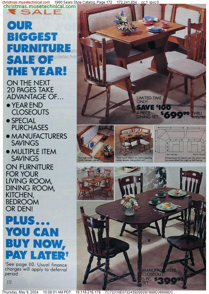 1990 Sears Style Catalog, Page 172