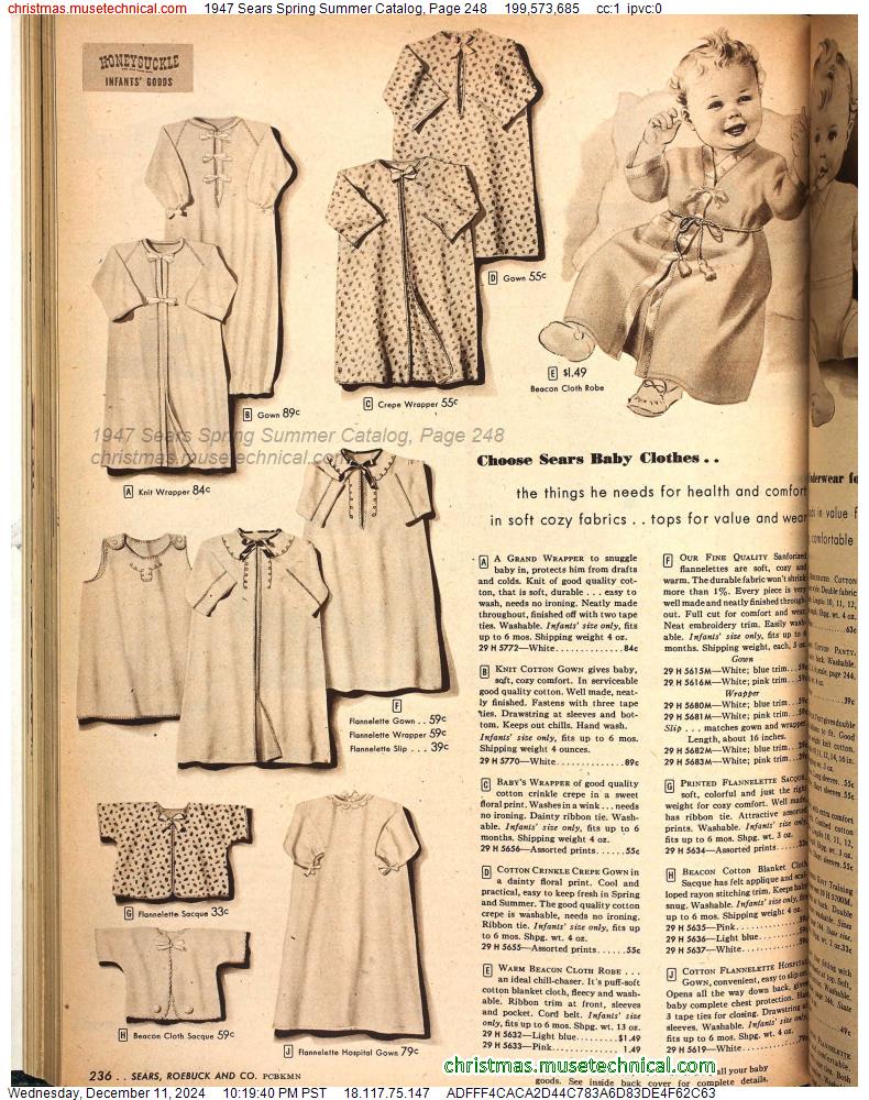 1947 Sears Spring Summer Catalog, Page 248