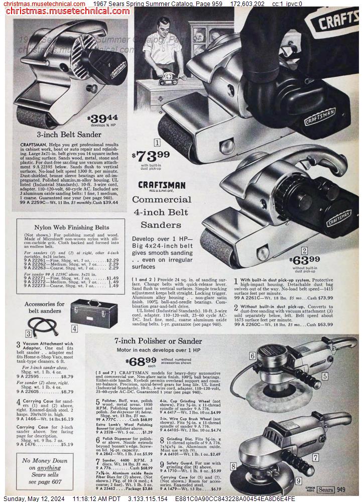 1967 Sears Spring Summer Catalog, Page 959