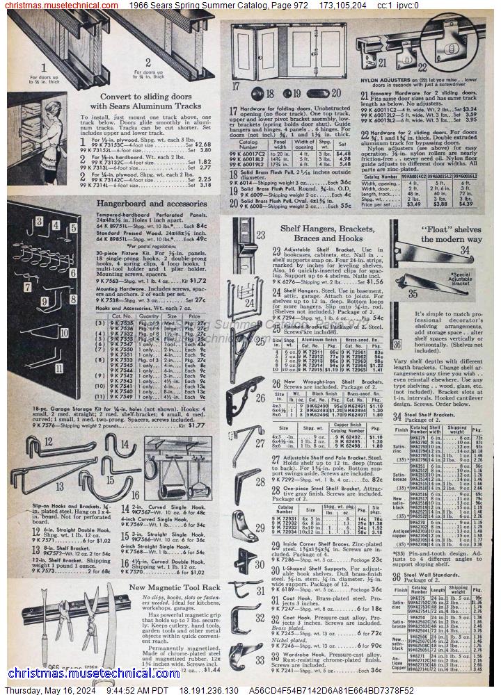 1966 Sears Spring Summer Catalog, Page 972