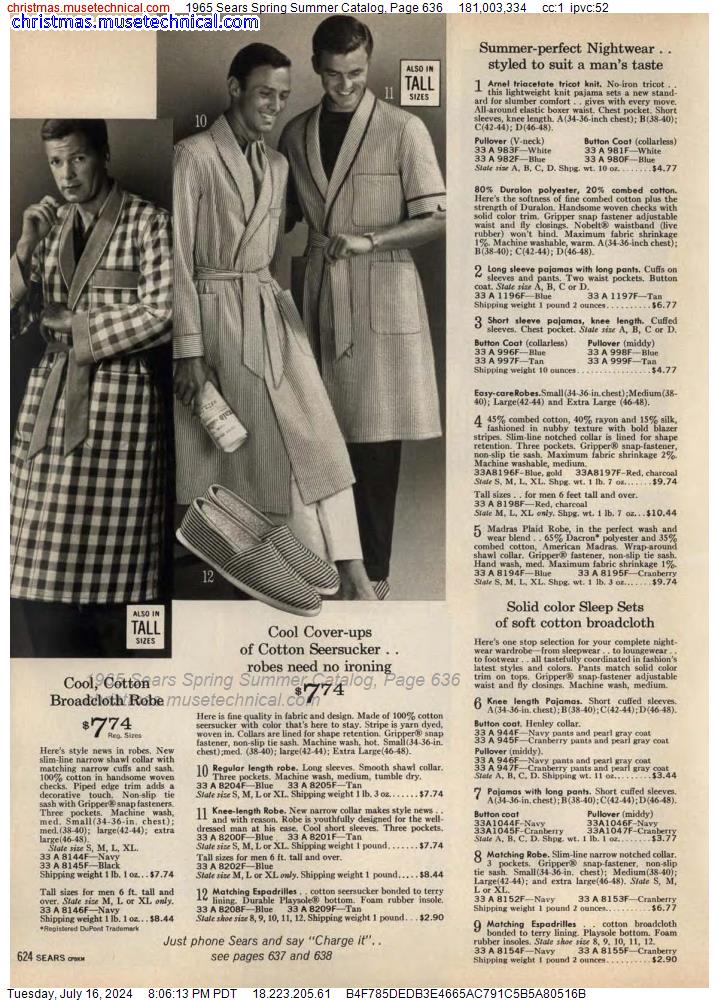 1965 Sears Spring Summer Catalog, Page 636
