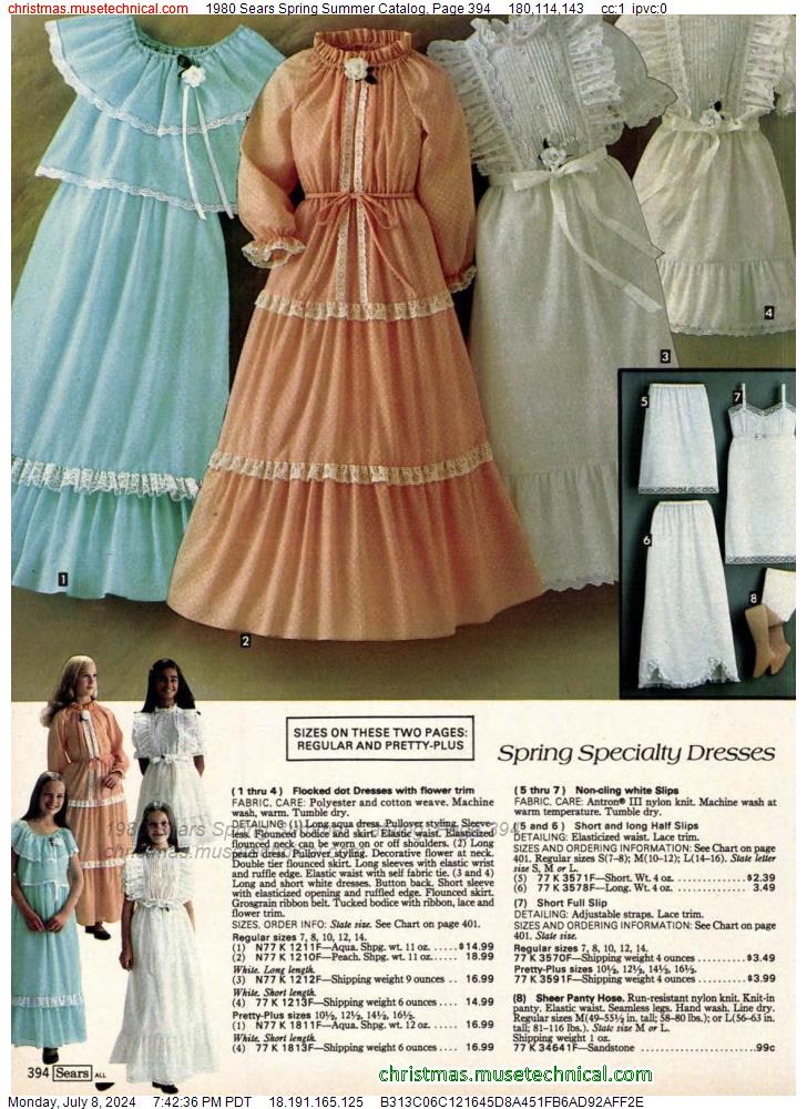 1980 Sears Spring Summer Catalog, Page 394