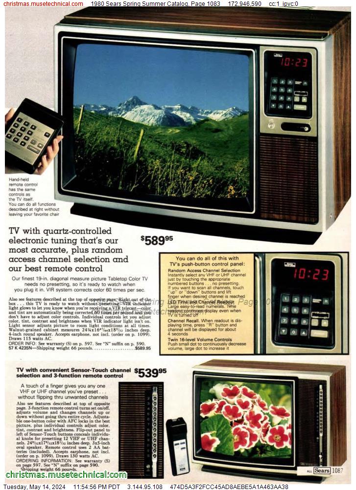 1980 Sears Spring Summer Catalog, Page 1083