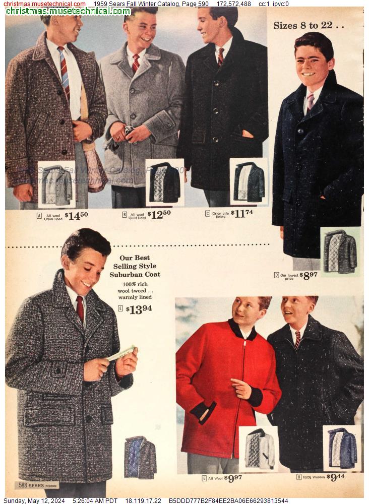 1959 Sears Fall Winter Catalog, Page 590
