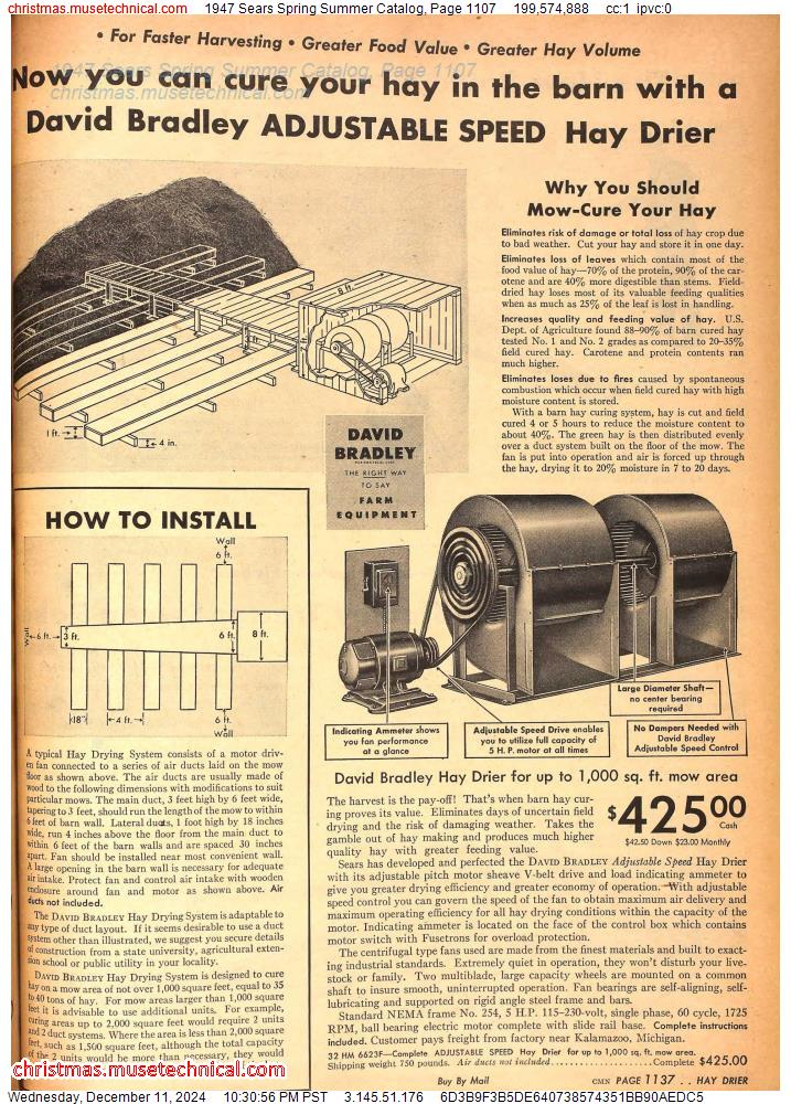 1947 Sears Spring Summer Catalog, Page 1107