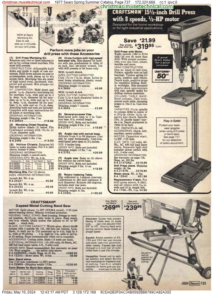 1977 Sears Spring Summer Catalog, Page 737