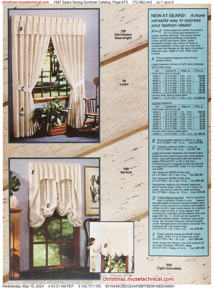1987 Sears Spring Summer Catalog, Page 673