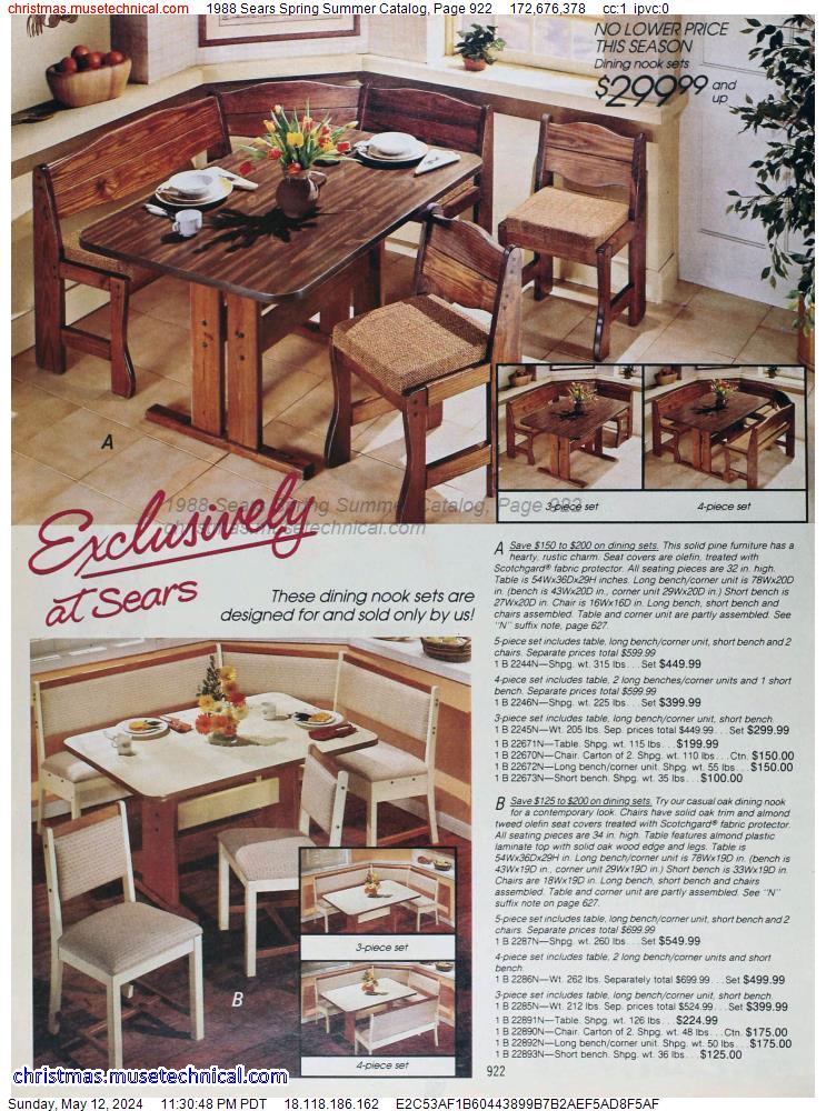1988 Sears Spring Summer Catalog, Page 922