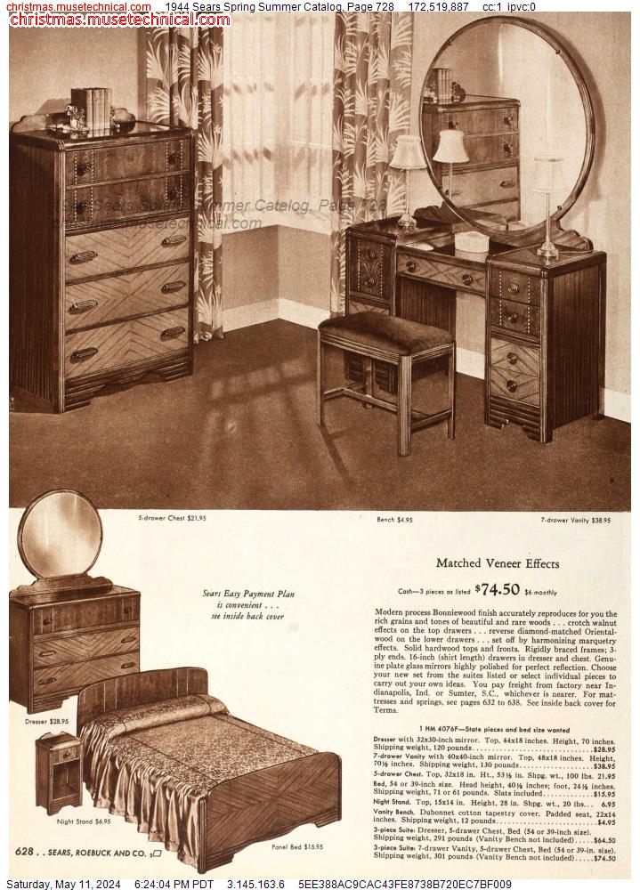 1944 Sears Spring Summer Catalog, Page 728