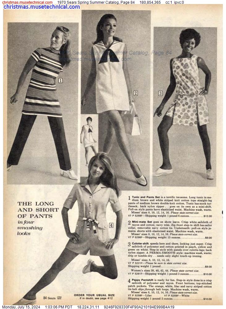1970 Sears Spring Summer Catalog, Page 84