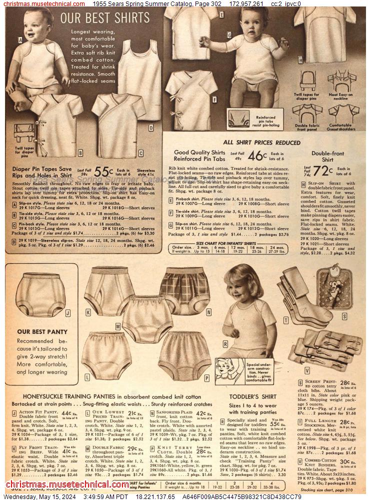 1955 Sears Spring Summer Catalog, Page 302