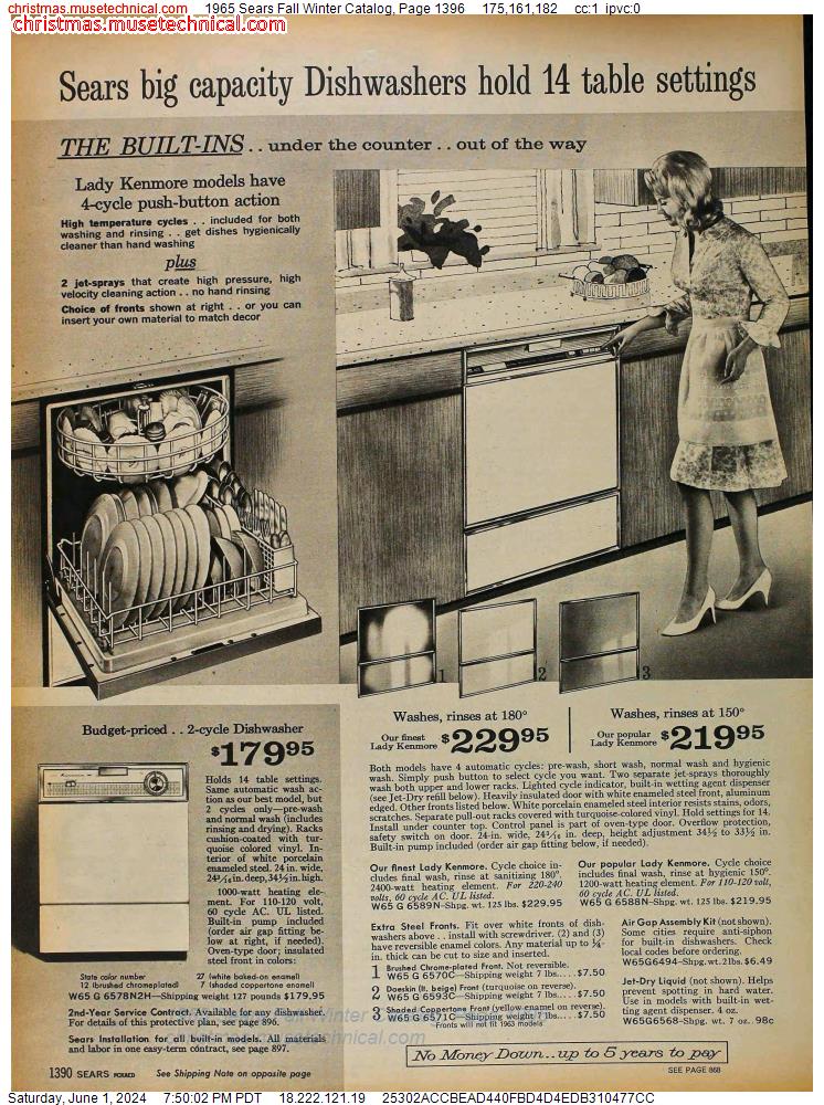 1965 Sears Fall Winter Catalog, Page 1396