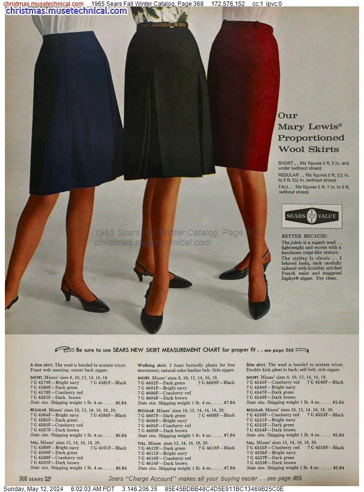 1965 Sears Fall Winter Catalog, Page 368