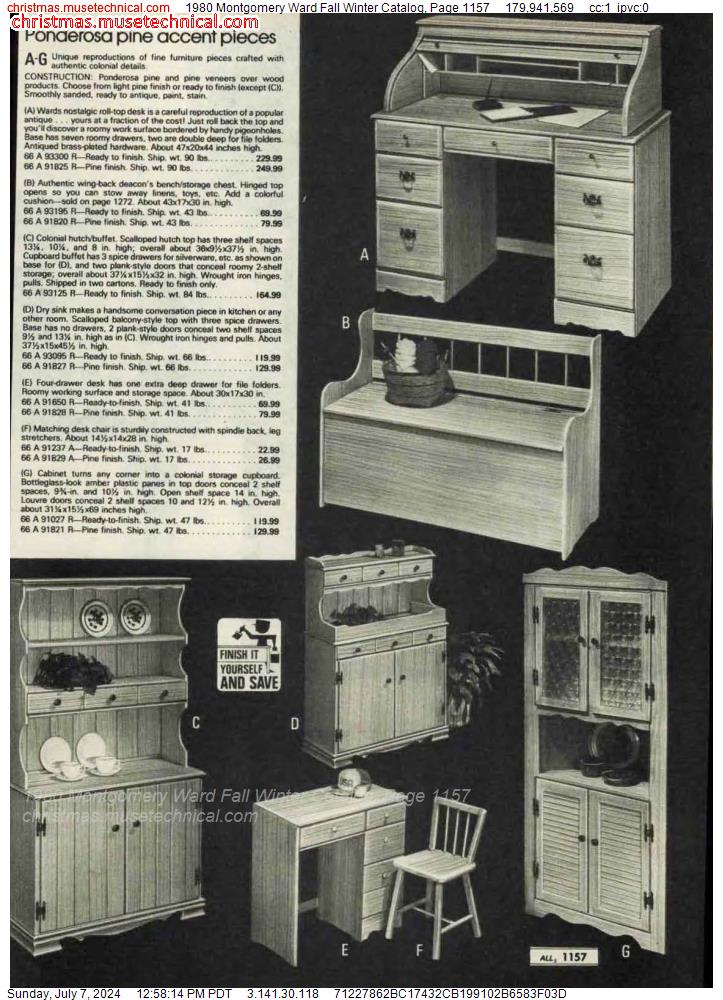 1980 Montgomery Ward Fall Winter Catalog, Page 1157