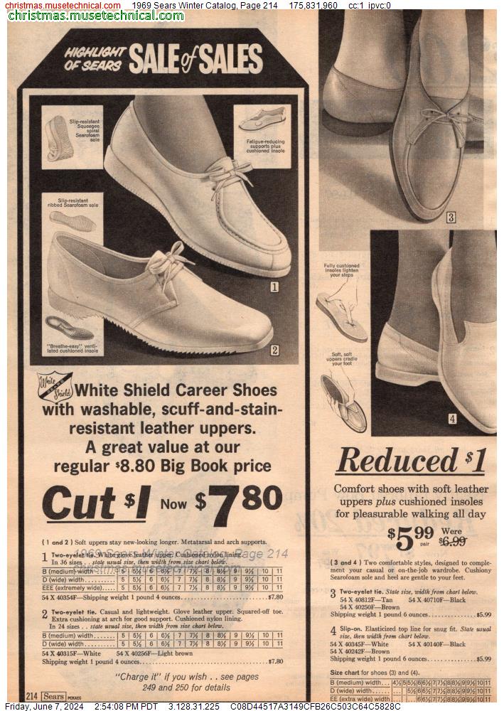 1969 Sears Winter Catalog, Page 214