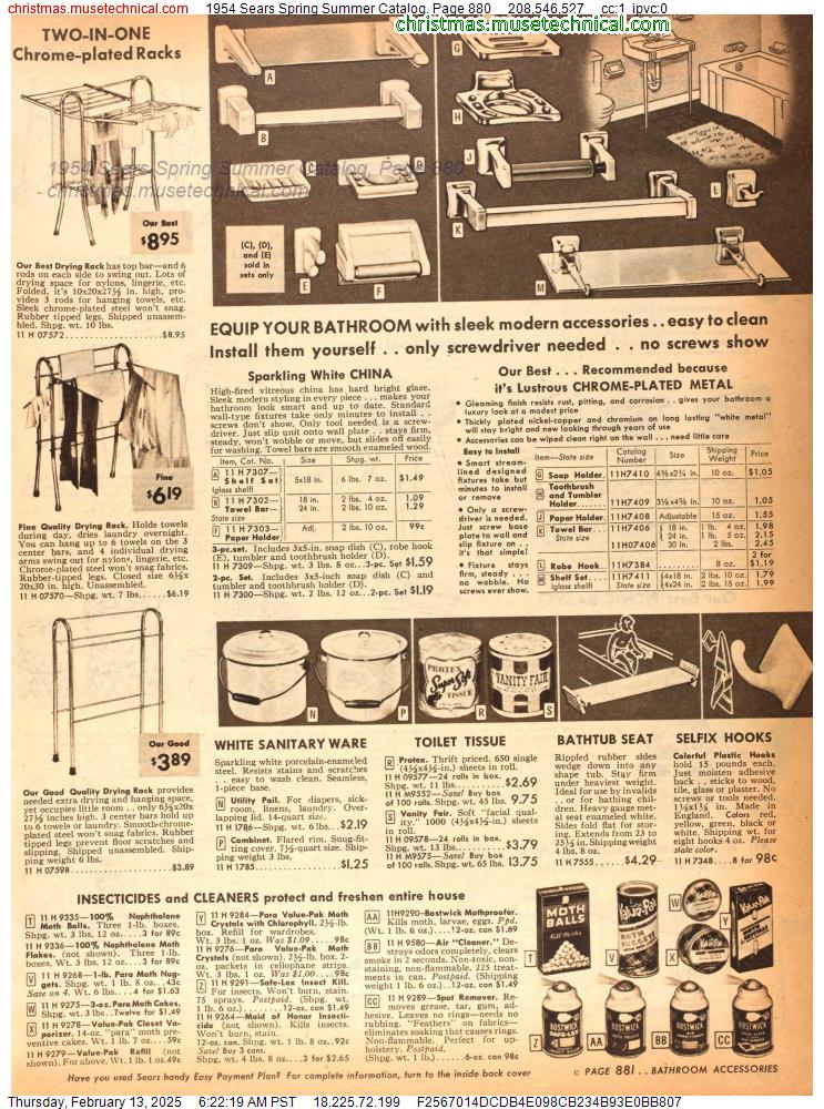 1954 Sears Spring Summer Catalog, Page 880