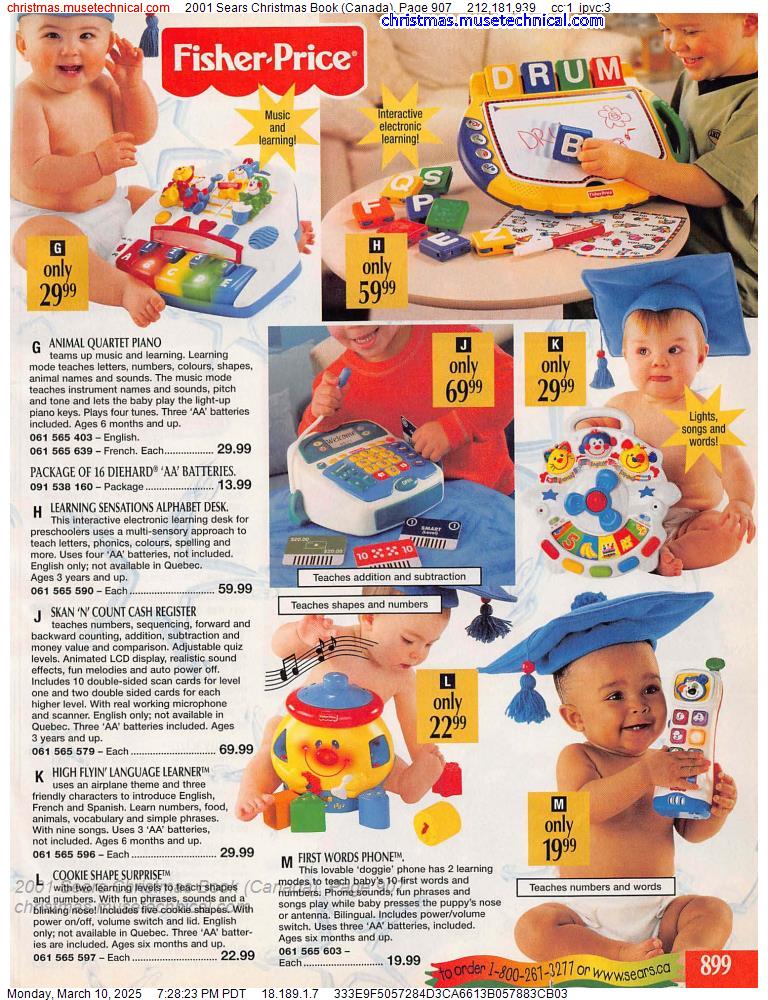 2001 Sears Christmas Book (Canada), Page 907