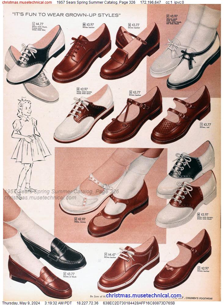 1957 Sears Spring Summer Catalog, Page 326