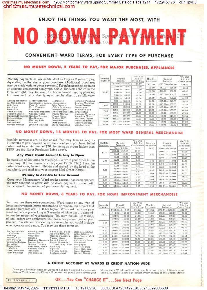 1962 Montgomery Ward Spring Summer Catalog, Page 1214