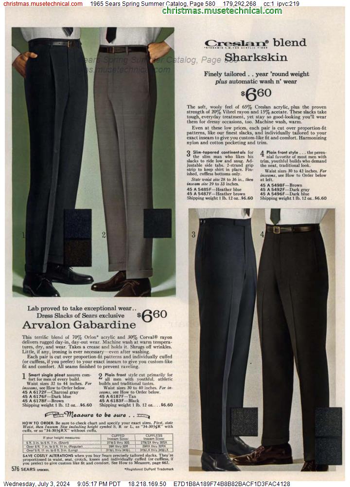 1965 Sears Spring Summer Catalog, Page 580