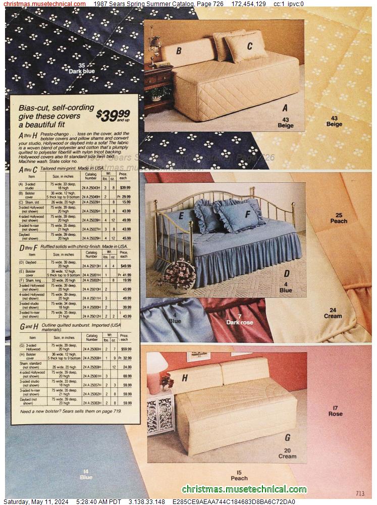 1987 Sears Spring Summer Catalog, Page 726
