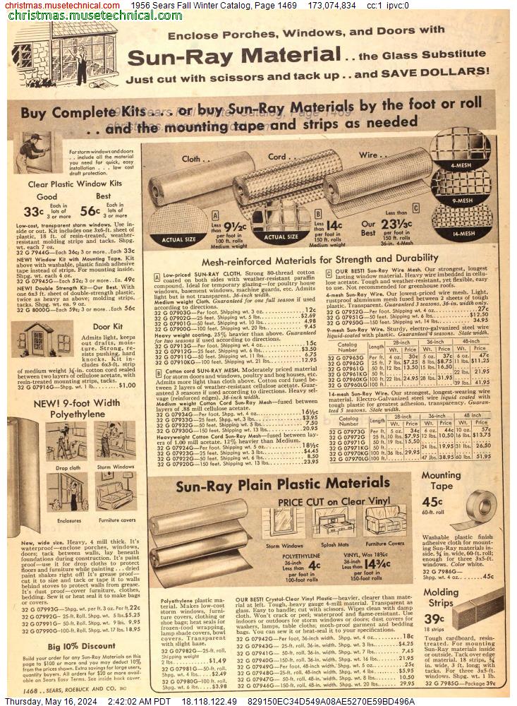 1956 Sears Fall Winter Catalog, Page 1469
