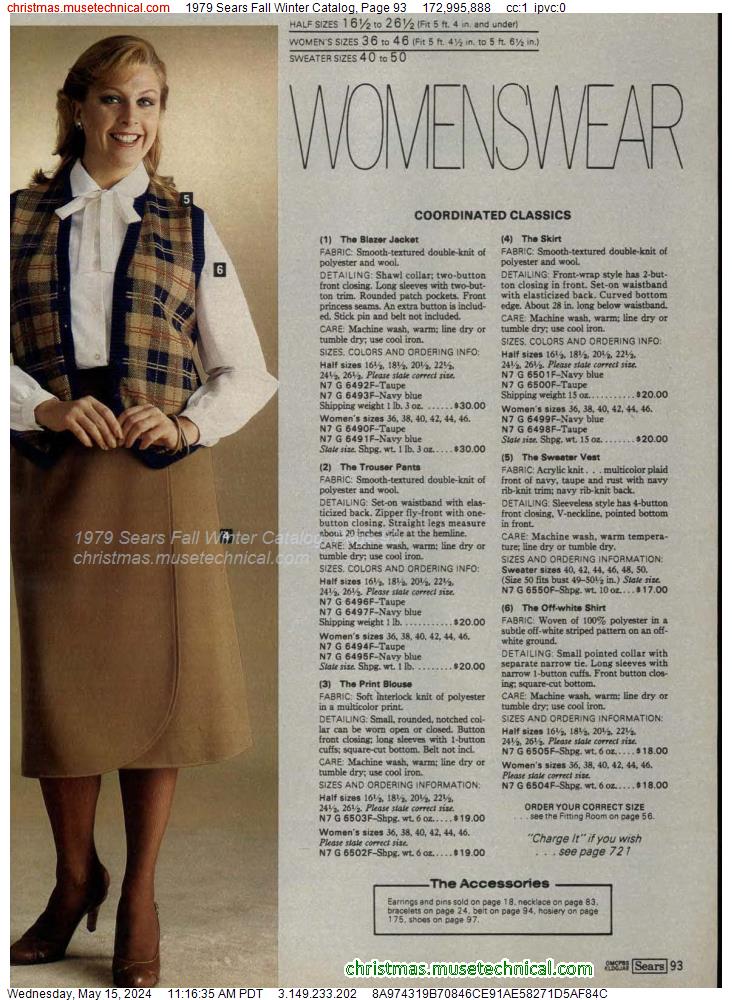 1979 Sears Fall Winter Catalog, Page 93