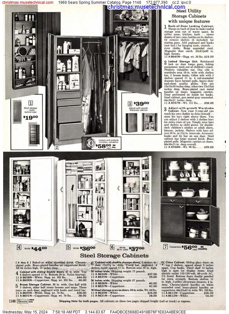 1969 Sears Spring Summer Catalog, Page 1148