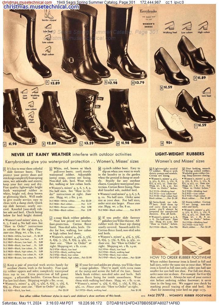 1949 Sears Spring Summer Catalog, Page 301