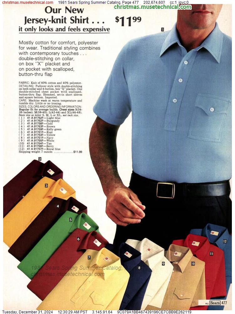 1981 Sears Spring Summer Catalog, Page 477