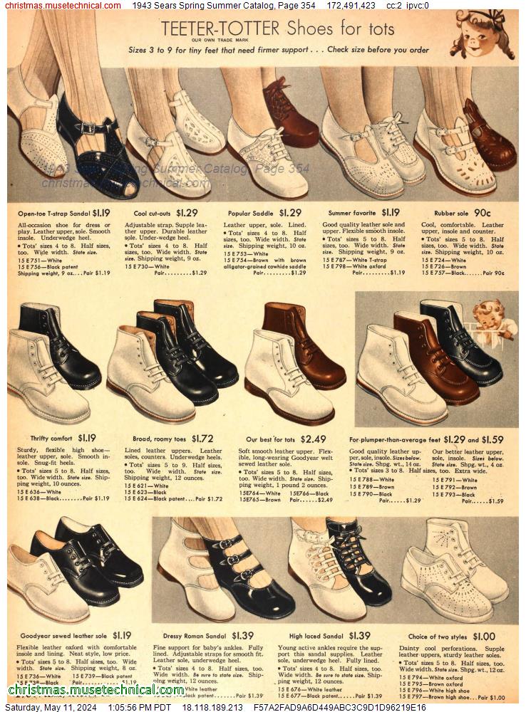1943 Sears Spring Summer Catalog, Page 354