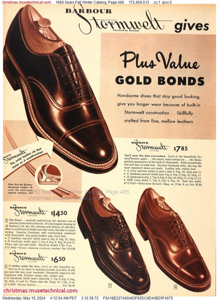 1950 Sears Fall Winter Catalog, Page 485