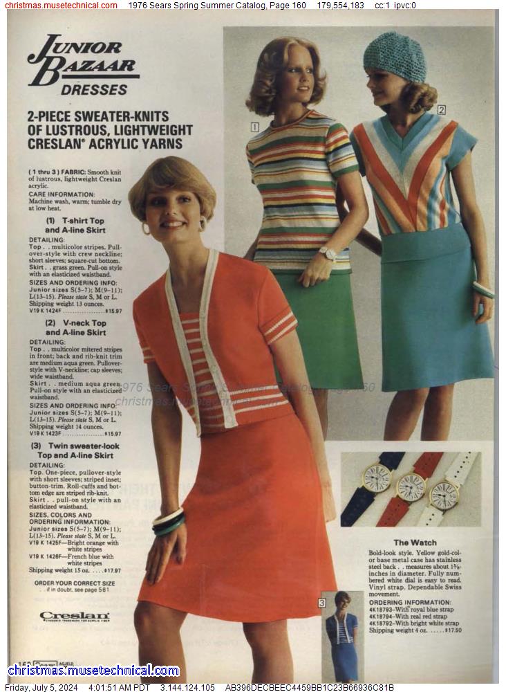 1976 Sears Spring Summer Catalog, Page 160