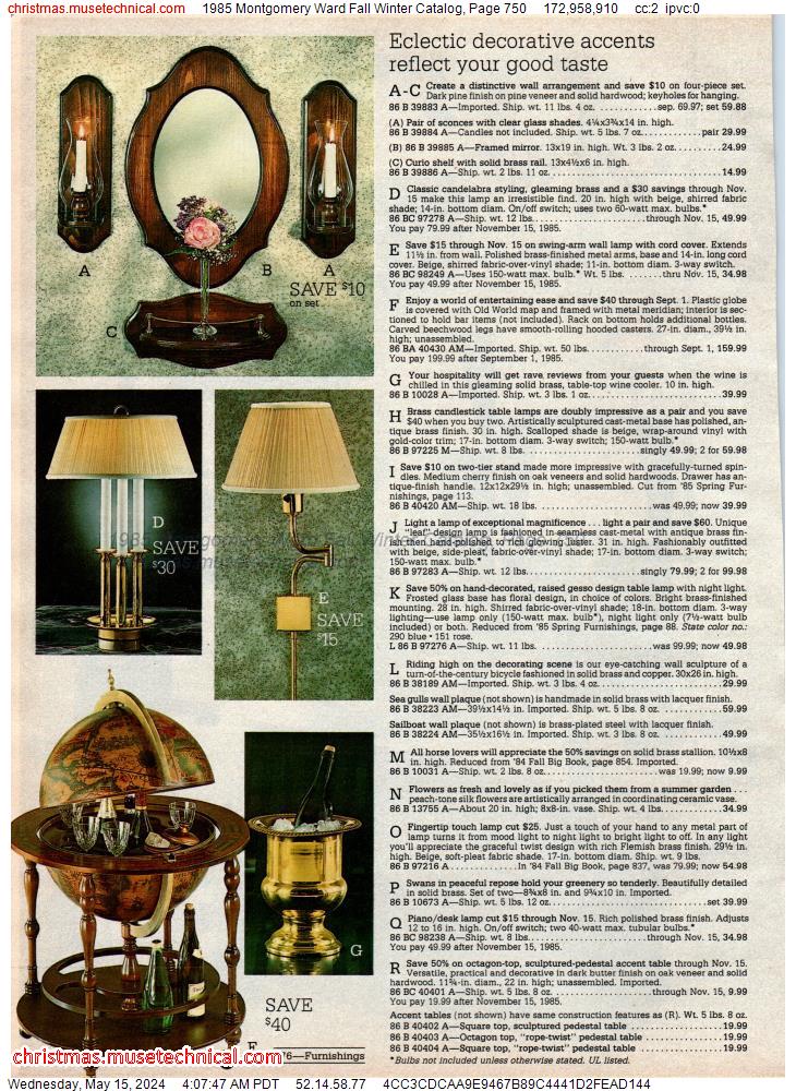 1985 Montgomery Ward Fall Winter Catalog, Page 750