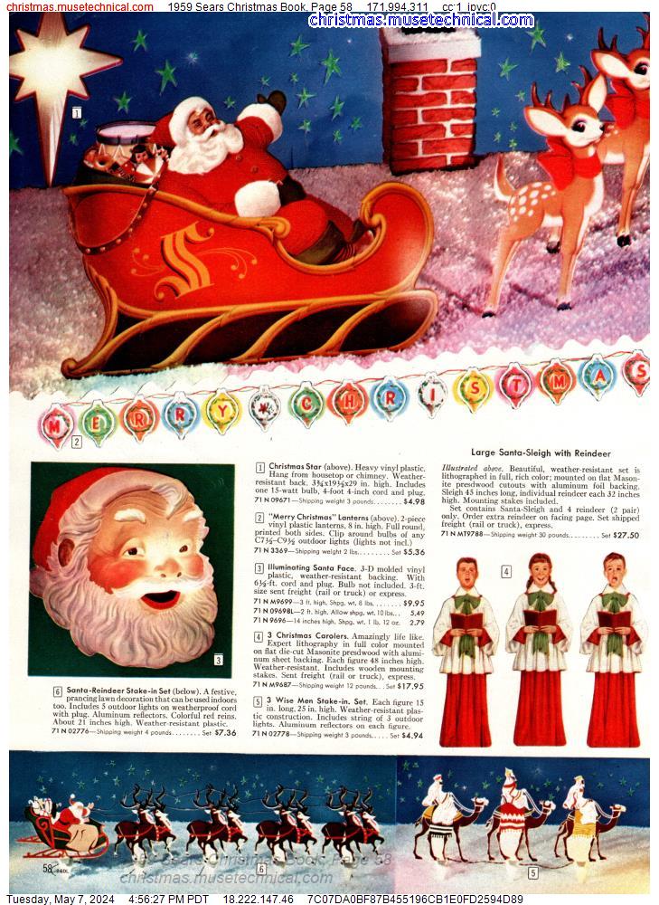 1959 Sears Christmas Book, Page 58