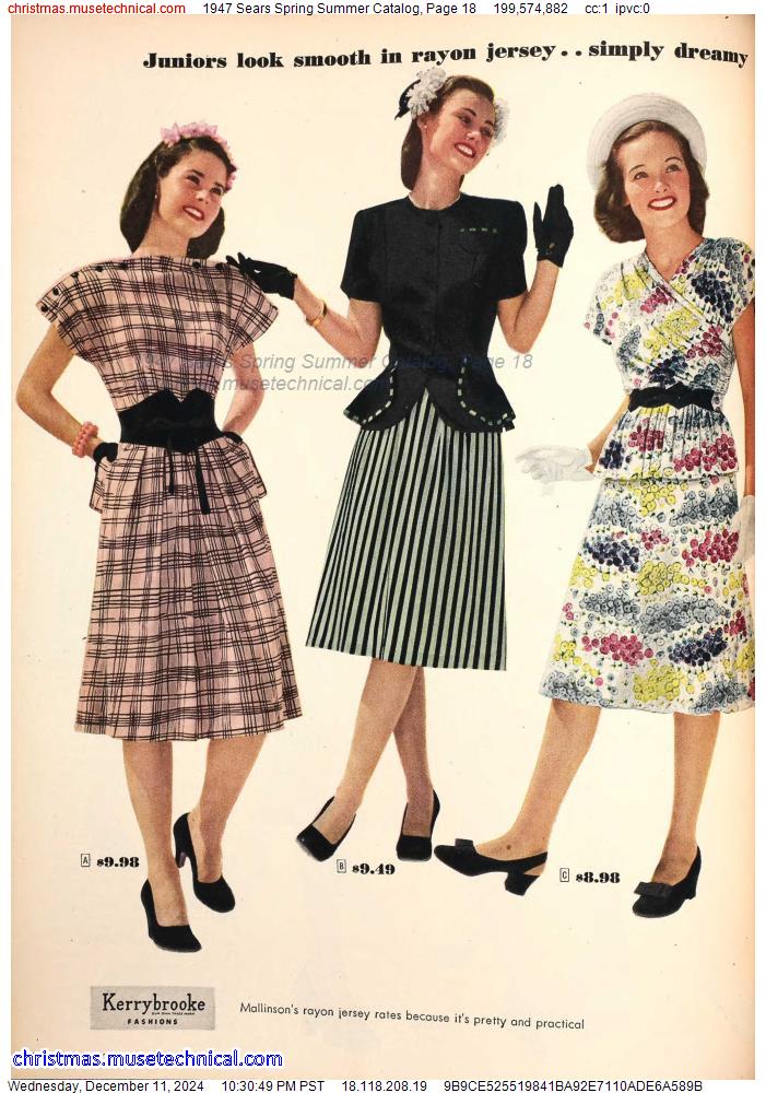 1947 Sears Spring Summer Catalog, Page 18