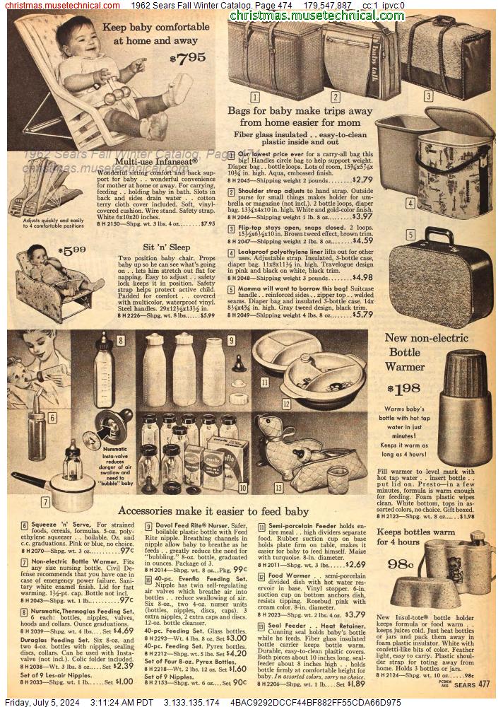 1962 Sears Fall Winter Catalog, Page 474