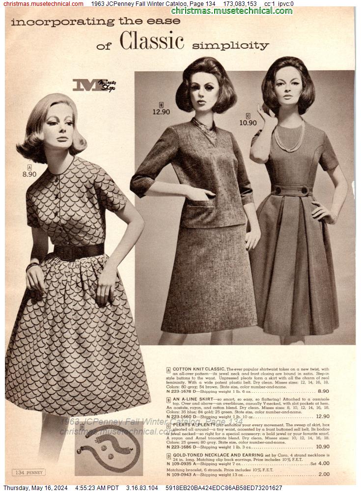1963 JCPenney Fall Winter Catalog, Page 134