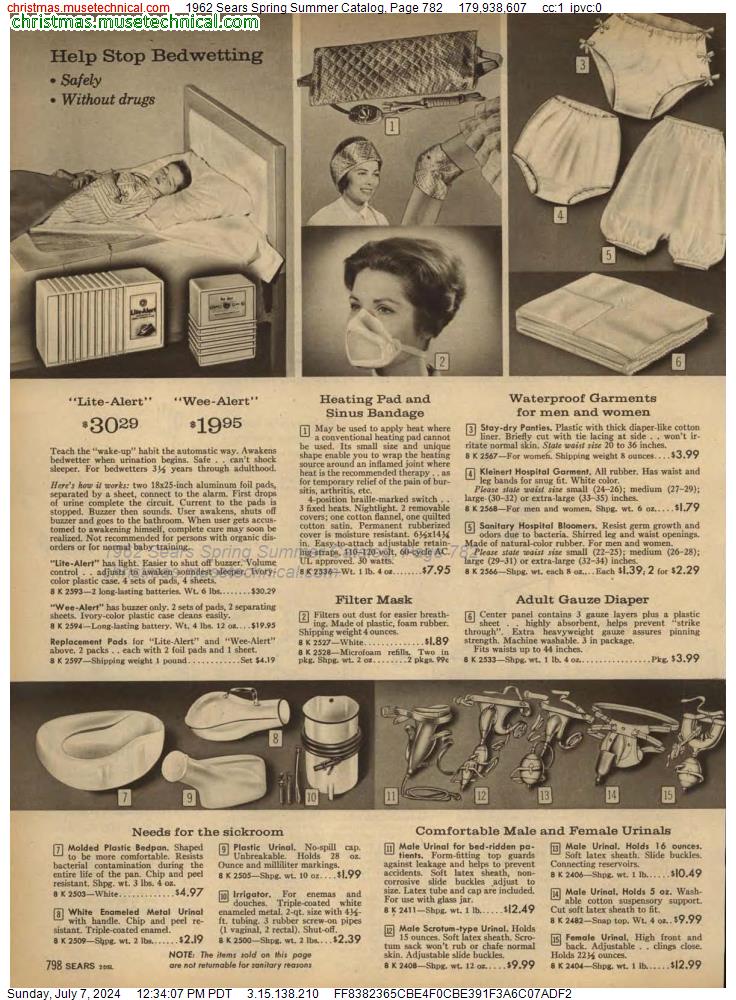1962 Sears Spring Summer Catalog, Page 782